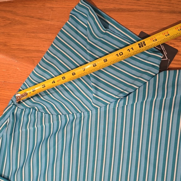 ST. JOHNS BAY BRAND MEN'S BIG & TALL BLUE STRIPED SHORT SLEEVE POLO SIZE 4XL - Picture 9 of 13